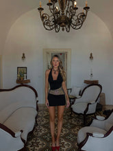 Crimson Mini Dress Black